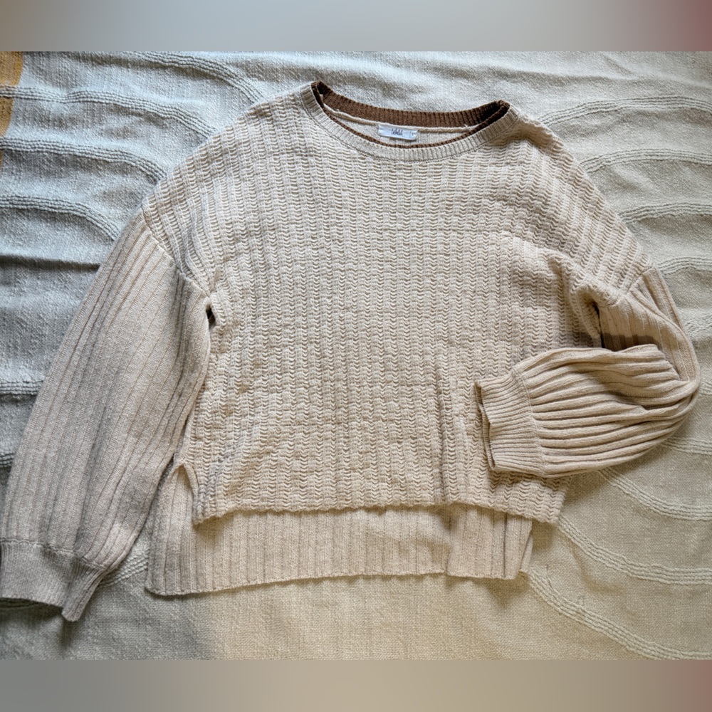 TALULAH Cream Crew Neck Sweater